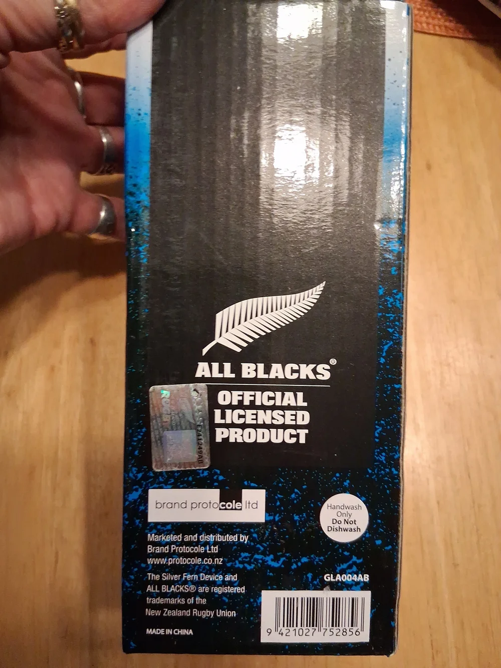 New Zealand Rugby Union All Blacks Pilsner Glass NIB